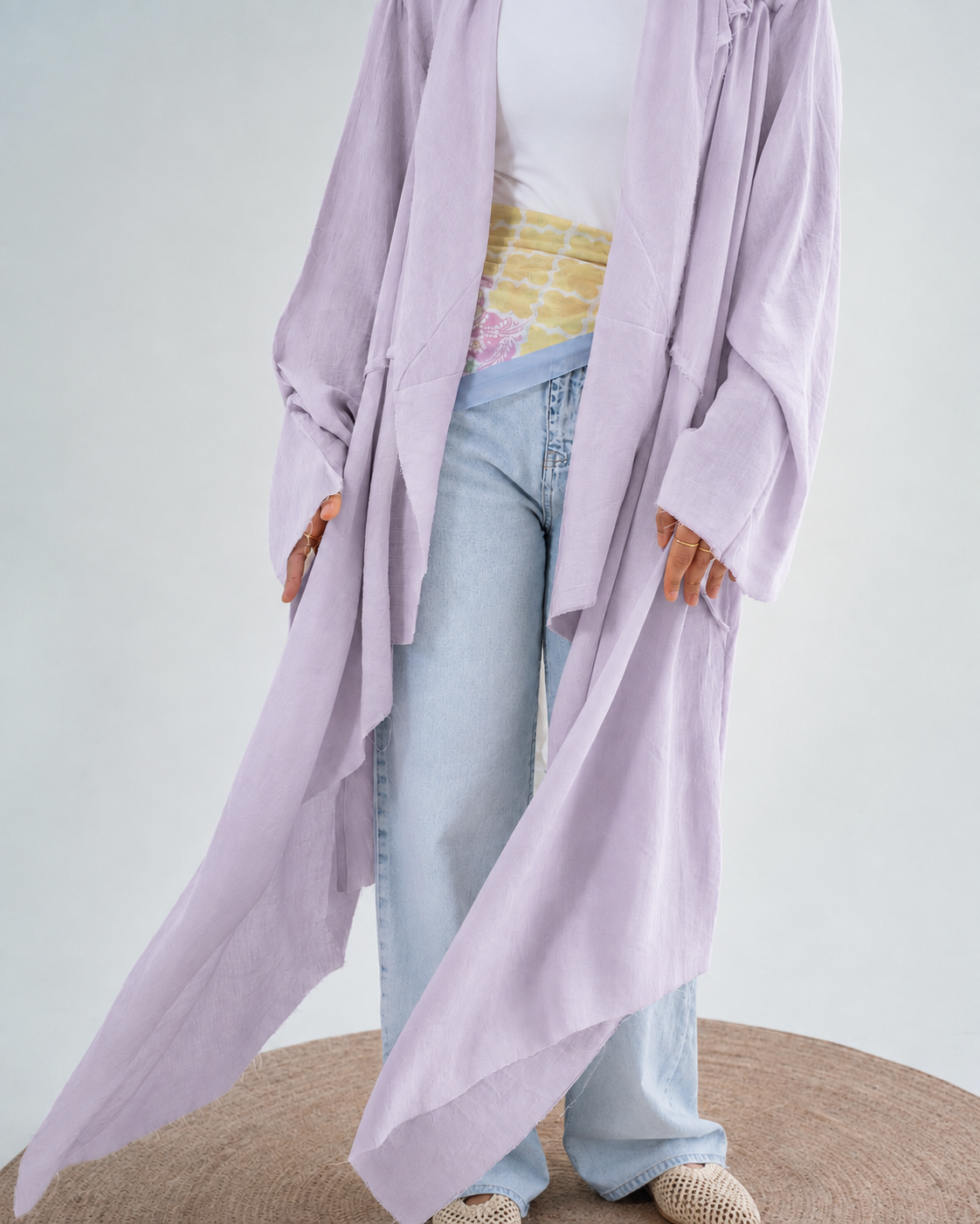 Asymmetric Linen Kimono