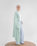 Asymmetric Linen Kimono